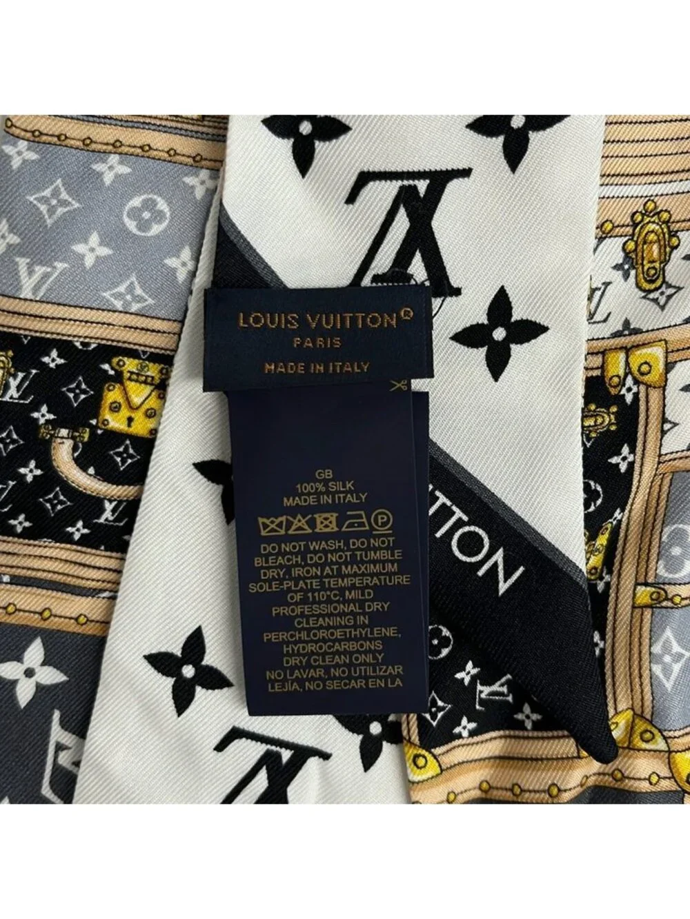 Louis Vuitton Scarf Bandeau BB Let's Go Noir Ribbon